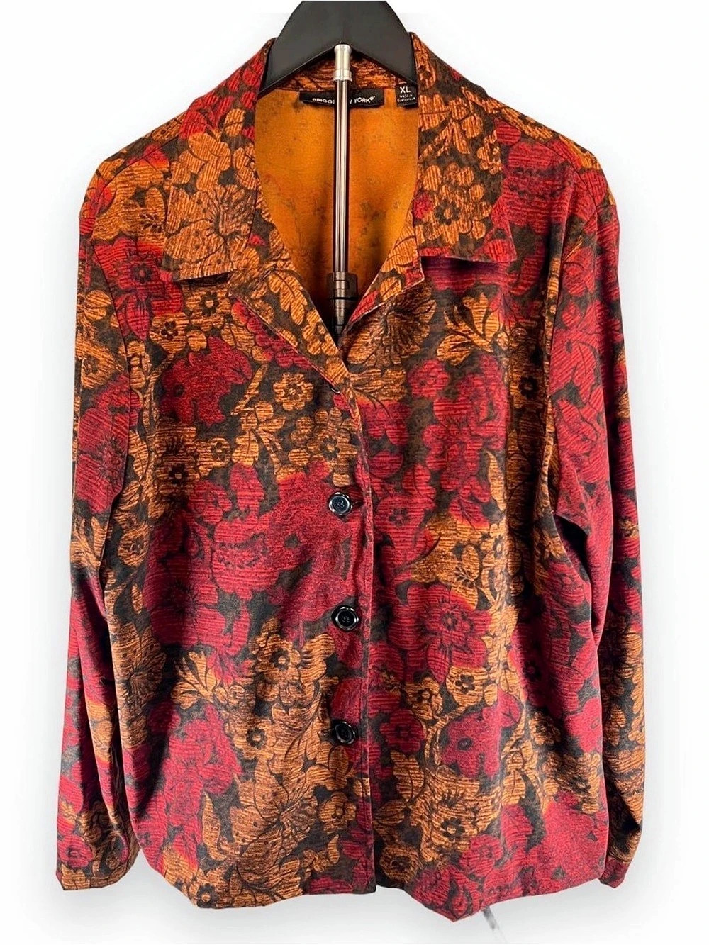 Vintage Briggs New York Floral Tapestry Jacket XL